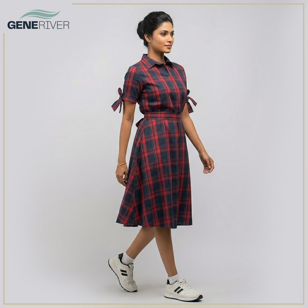 Velora Dress - Ruby