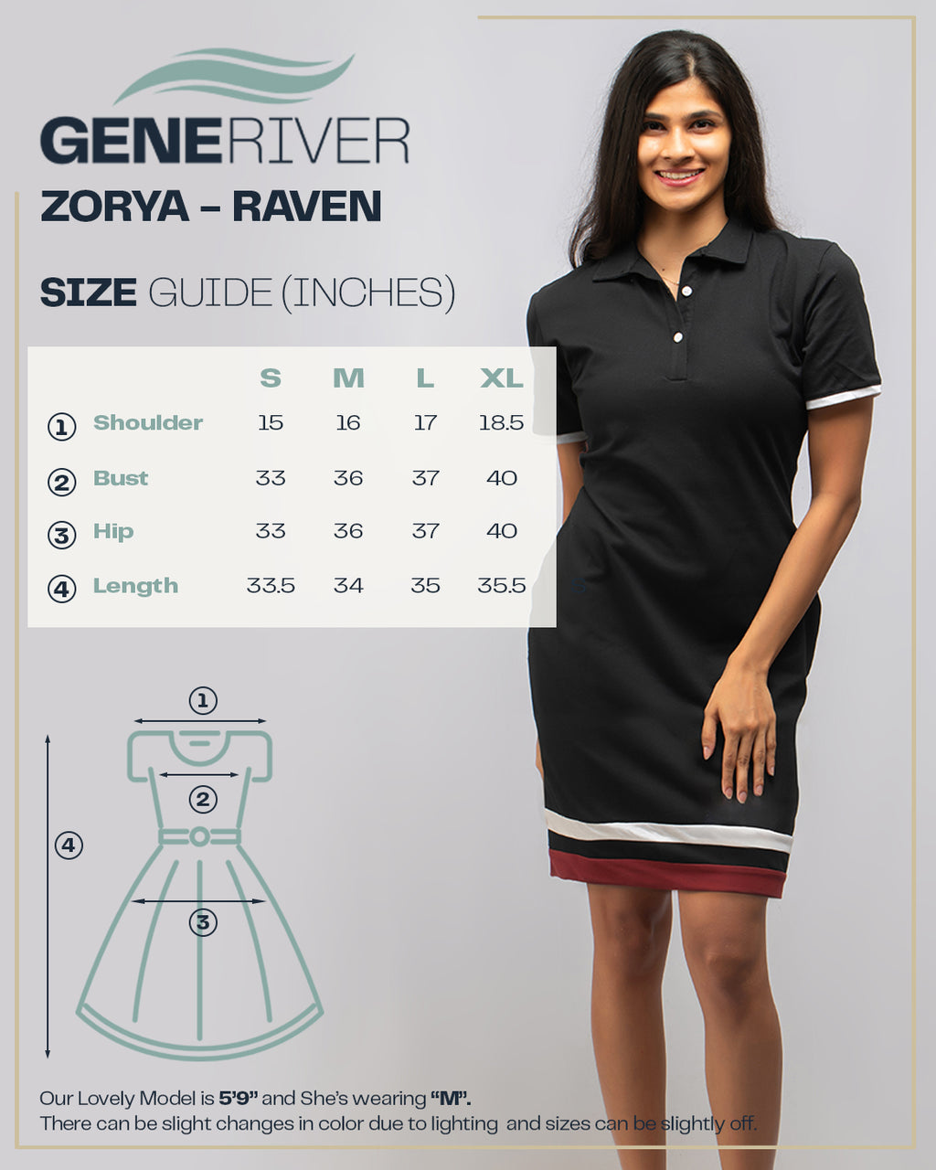 Zorya Polo Dress - Raven