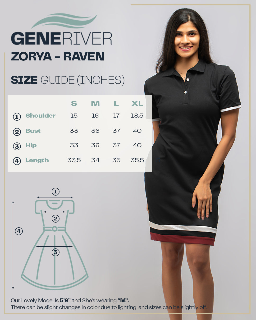 Zorya Polo Dress - Raven