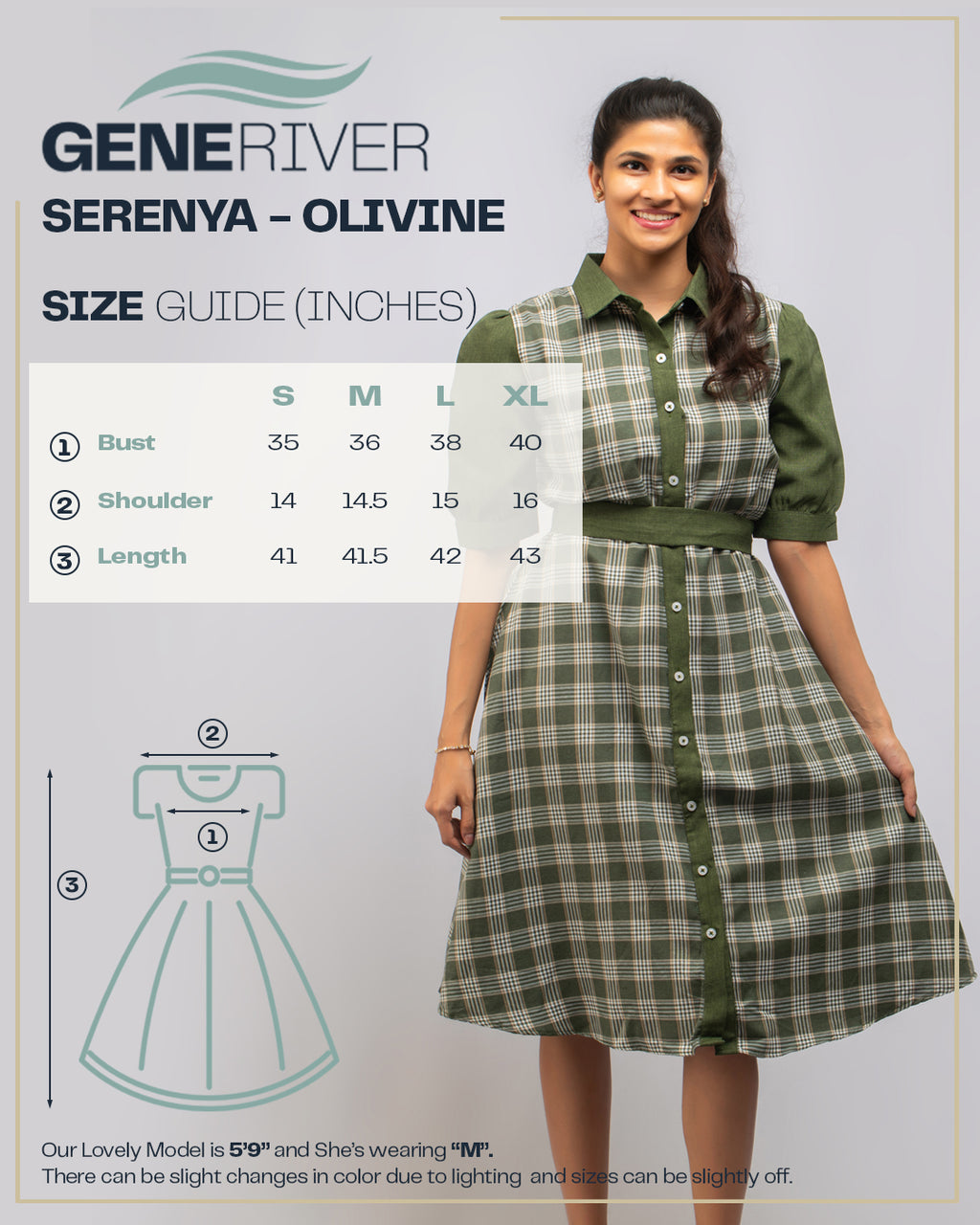 Serenya Dress - Olivine