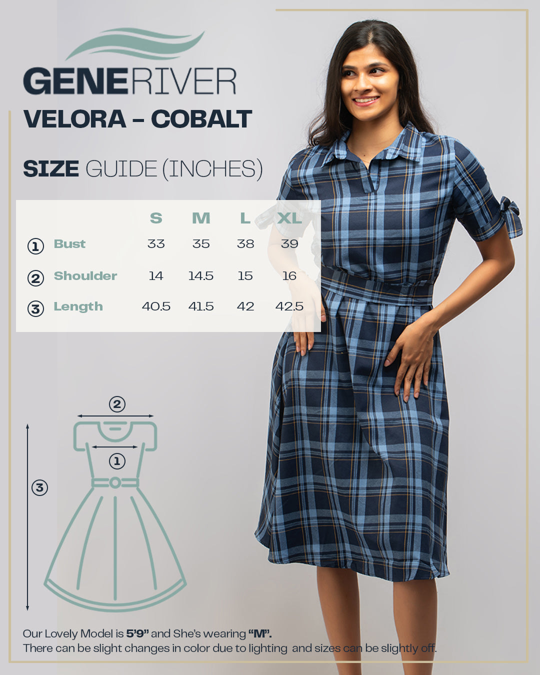 Velora Dress - Cobalt