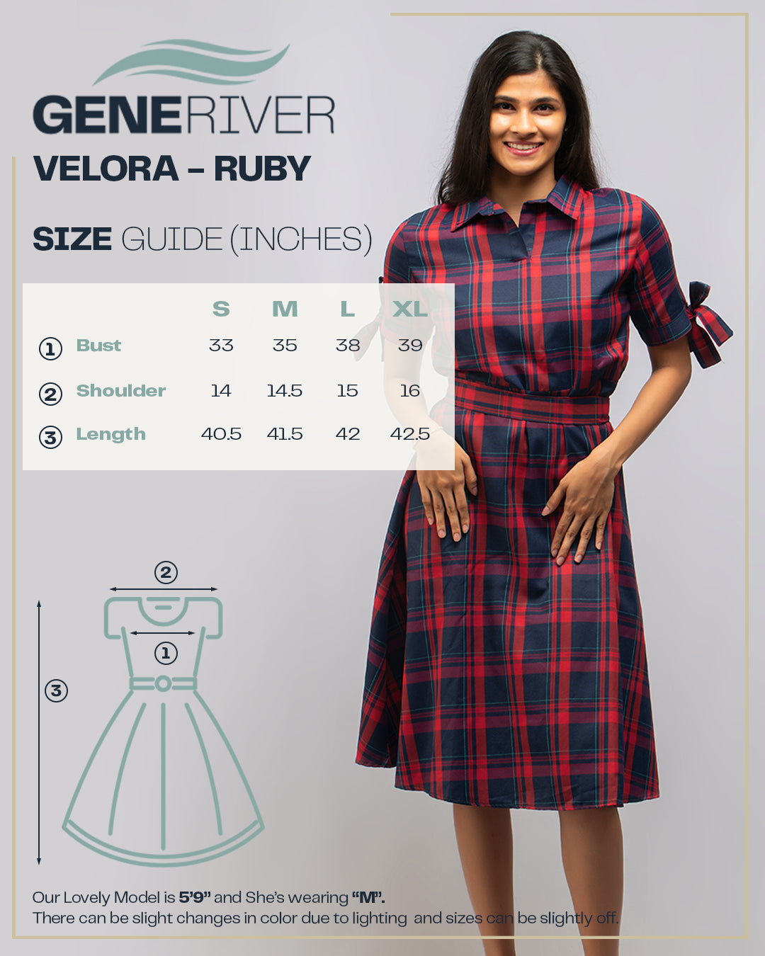 Velora Dress - Ruby