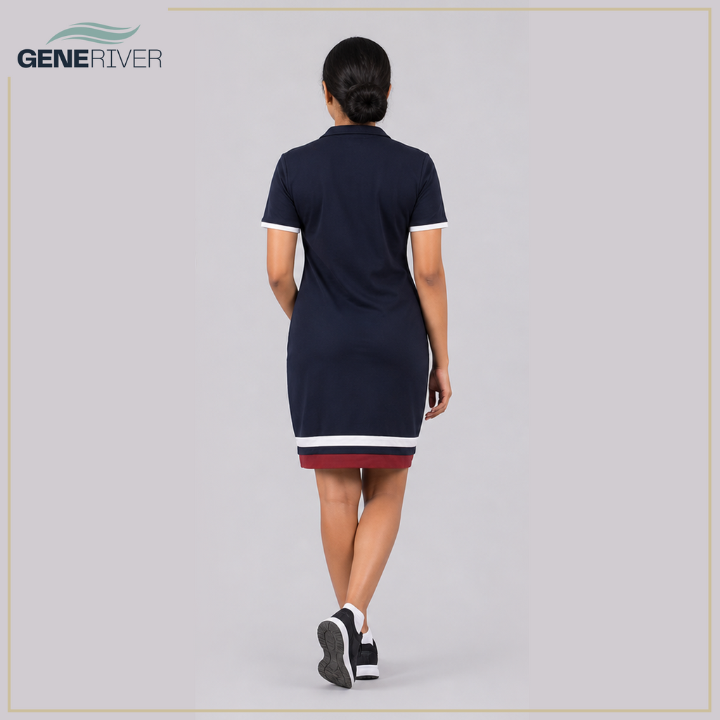 Zorya Polo Dress - Navy