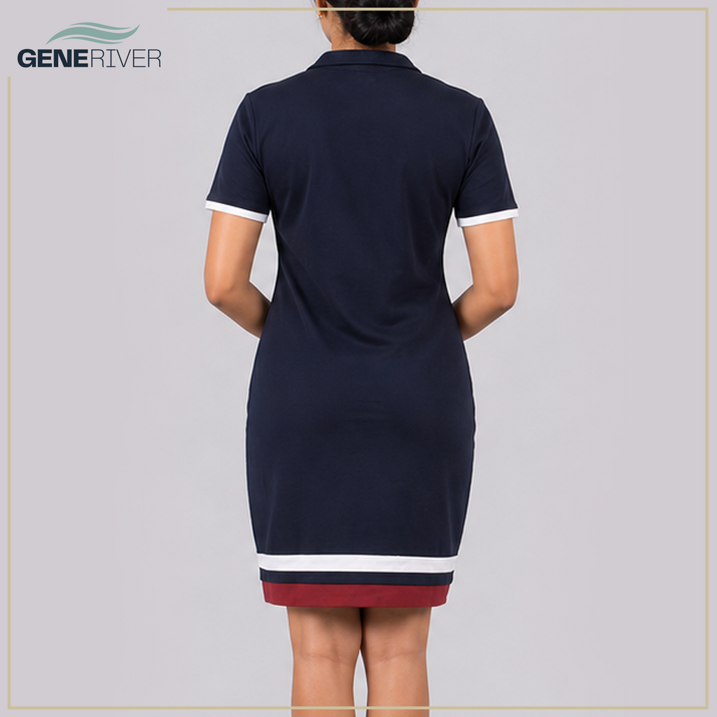 Zorya Polo Dress - Navy