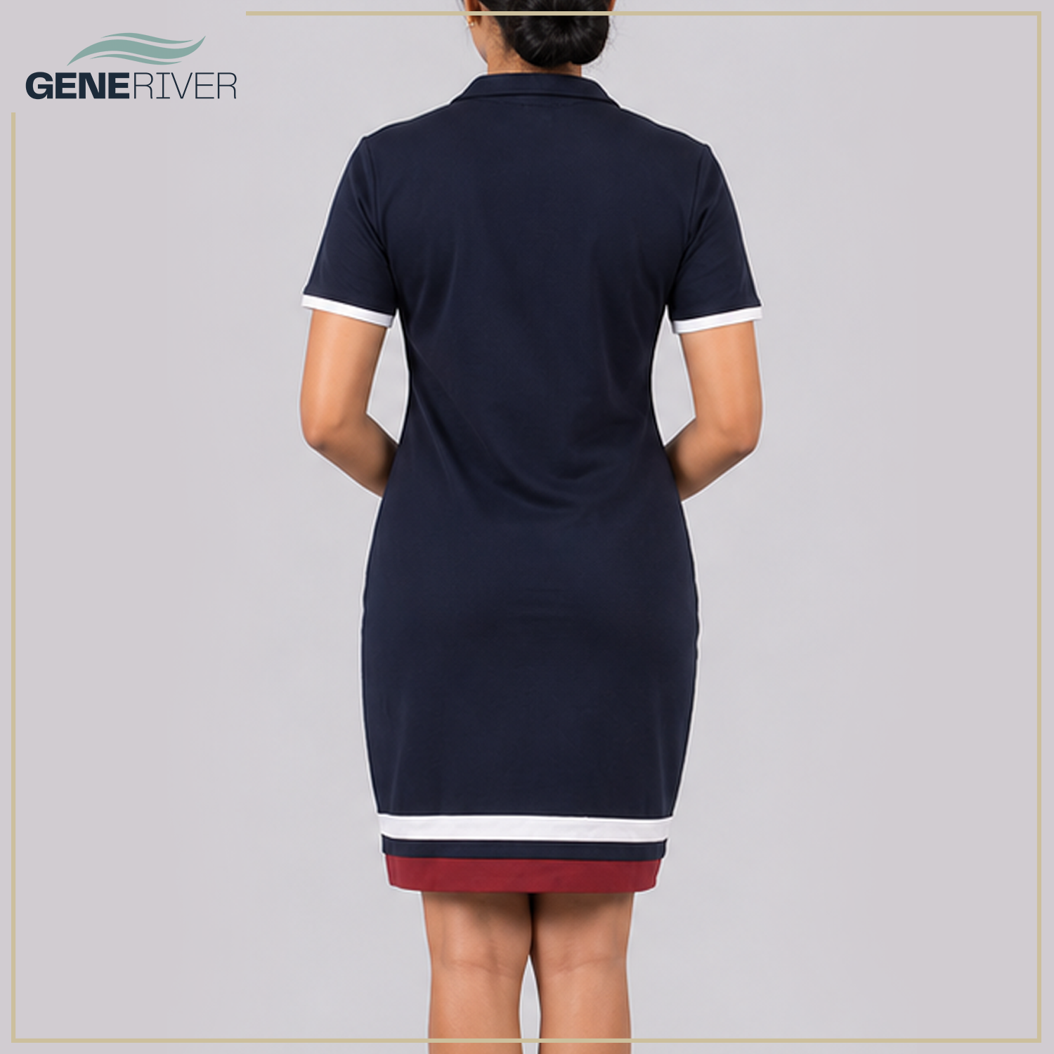 Zorya Polo Dress - Navy