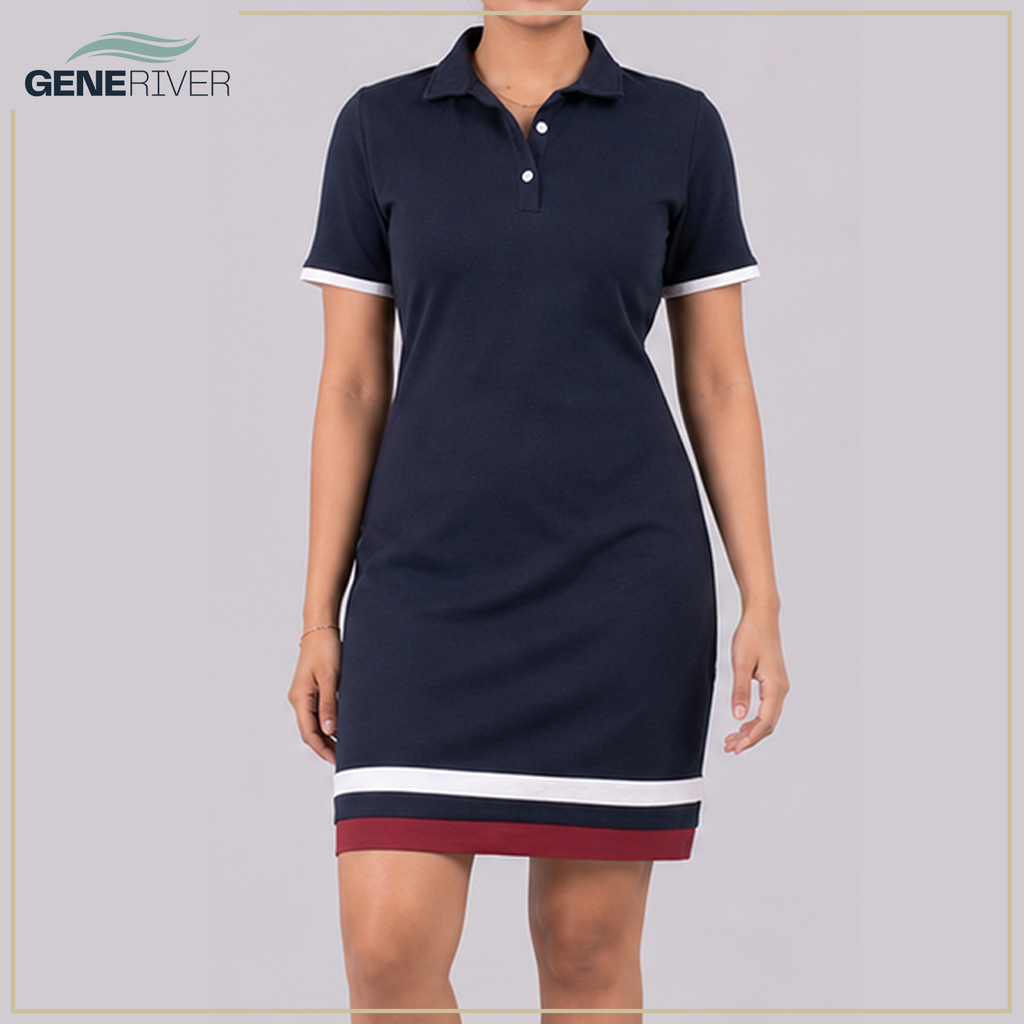 Zorya Polo Dress - Navy