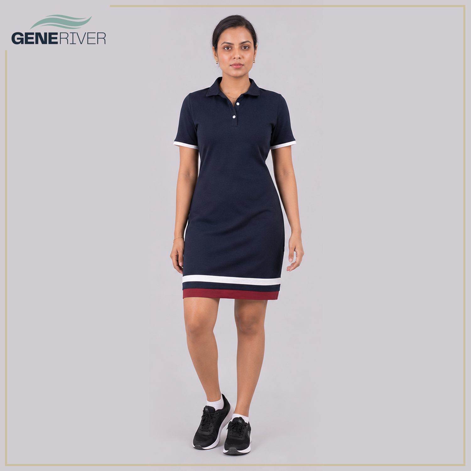 Zorya Polo Dress - Navy