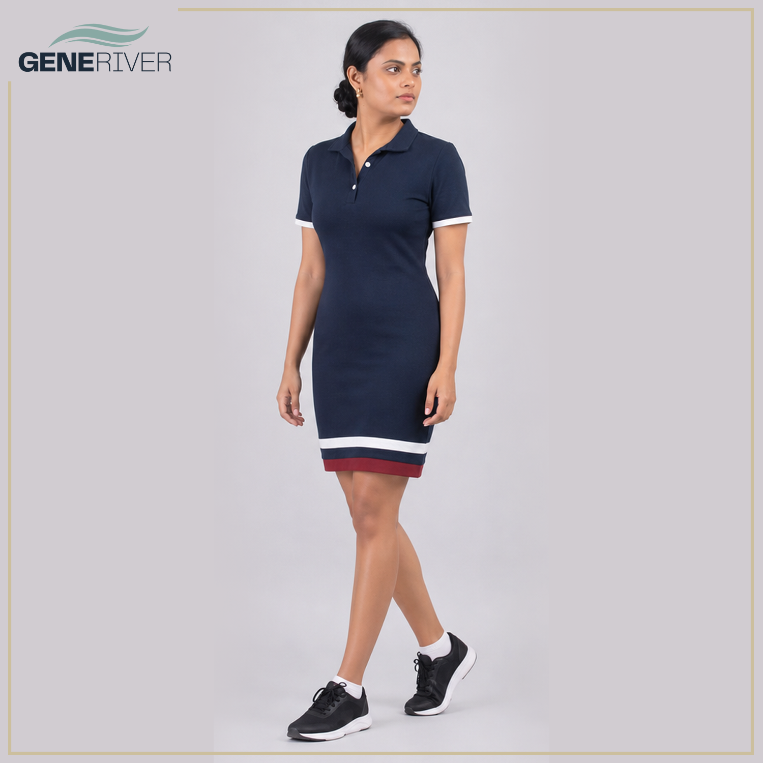 Zorya Polo Dress - Navy