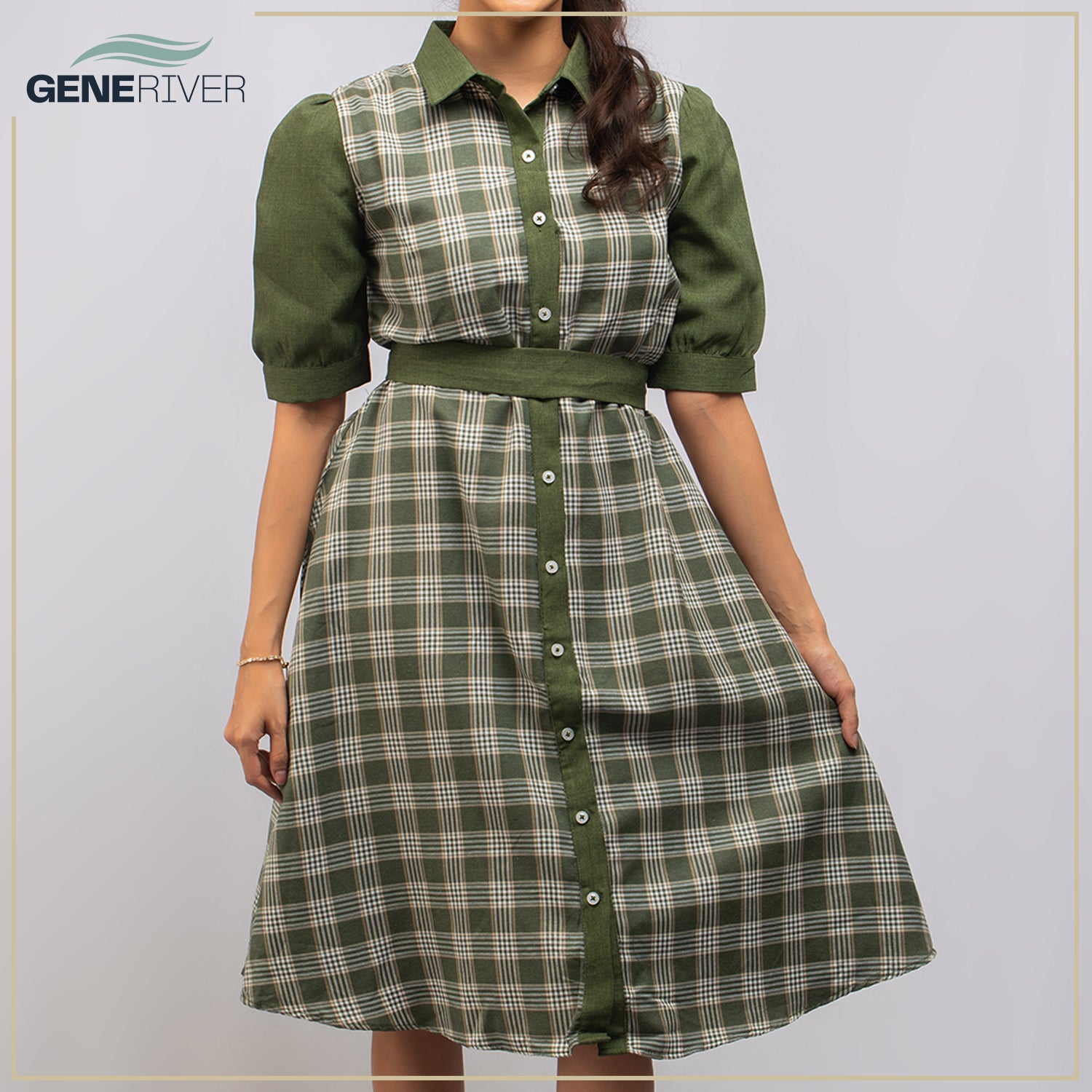 Serenya Dress - Olivine